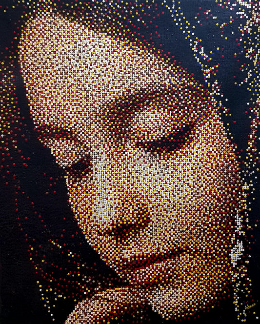 Untitled, Portrait Painting by Adnan Khan, Oil on Canvas, 26x32 inches