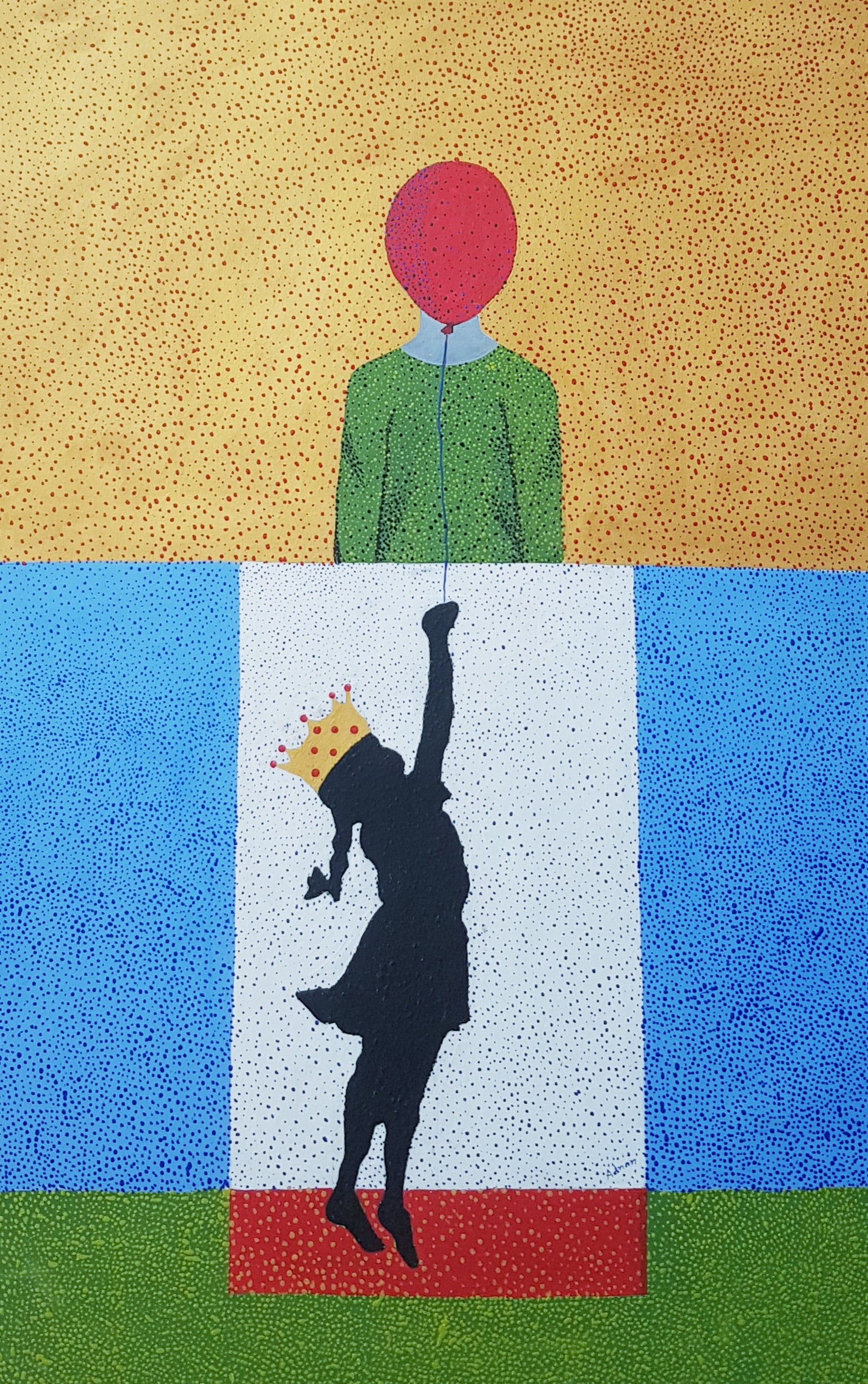 The Princess, Figurative Painting by Adnan Khan, Oil on Canvas, 28  x 42 inches