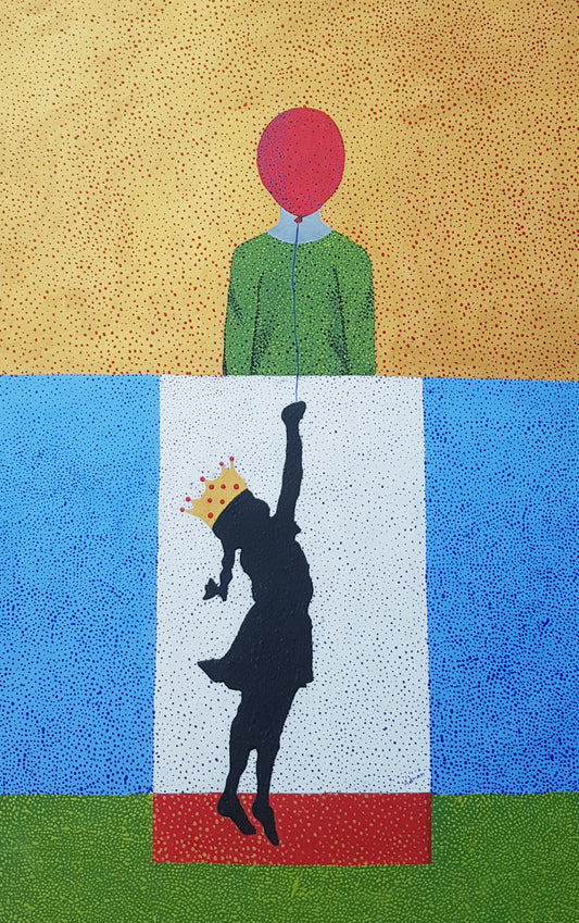 The Princess, Figurative Painting by Adnan Khan, Oil on Canvas, 28  x 42 inches