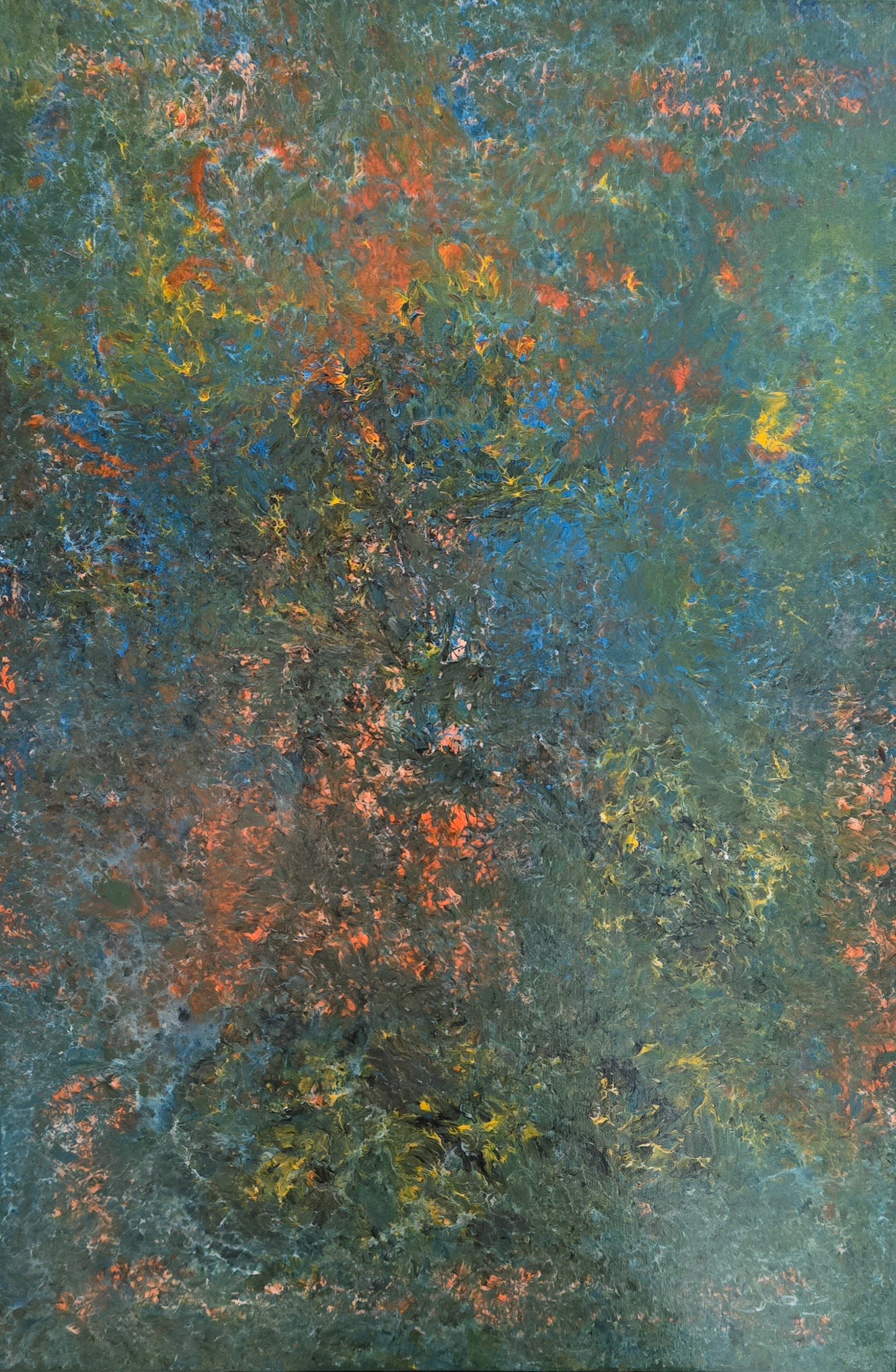 Untitled, Abstract Painting by Arjumand Faisel, Oil on Canvas, 24 x 35 inches