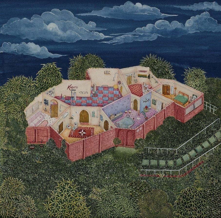 A World Within, Landscape Painting by Aalia Zahra, Gouache on Arches Paper, 23 x 25 inches