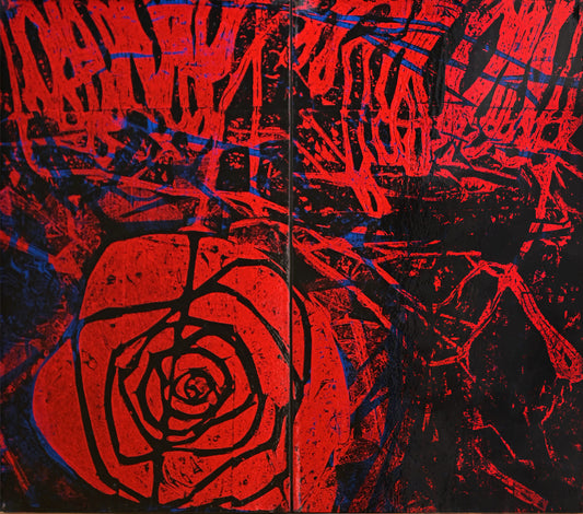 Blooming Amidst Chaos - II , Abstract Painting by Abid Hasan, Mixed Media on Canvas, 31.5 x 27.5 inches