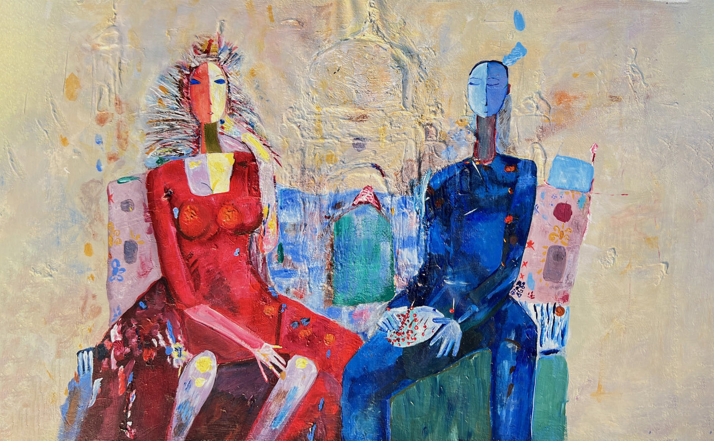 Untitled, Figurative Painting by Zobia Shah, Oil on Canvas, 22 x 15 inches