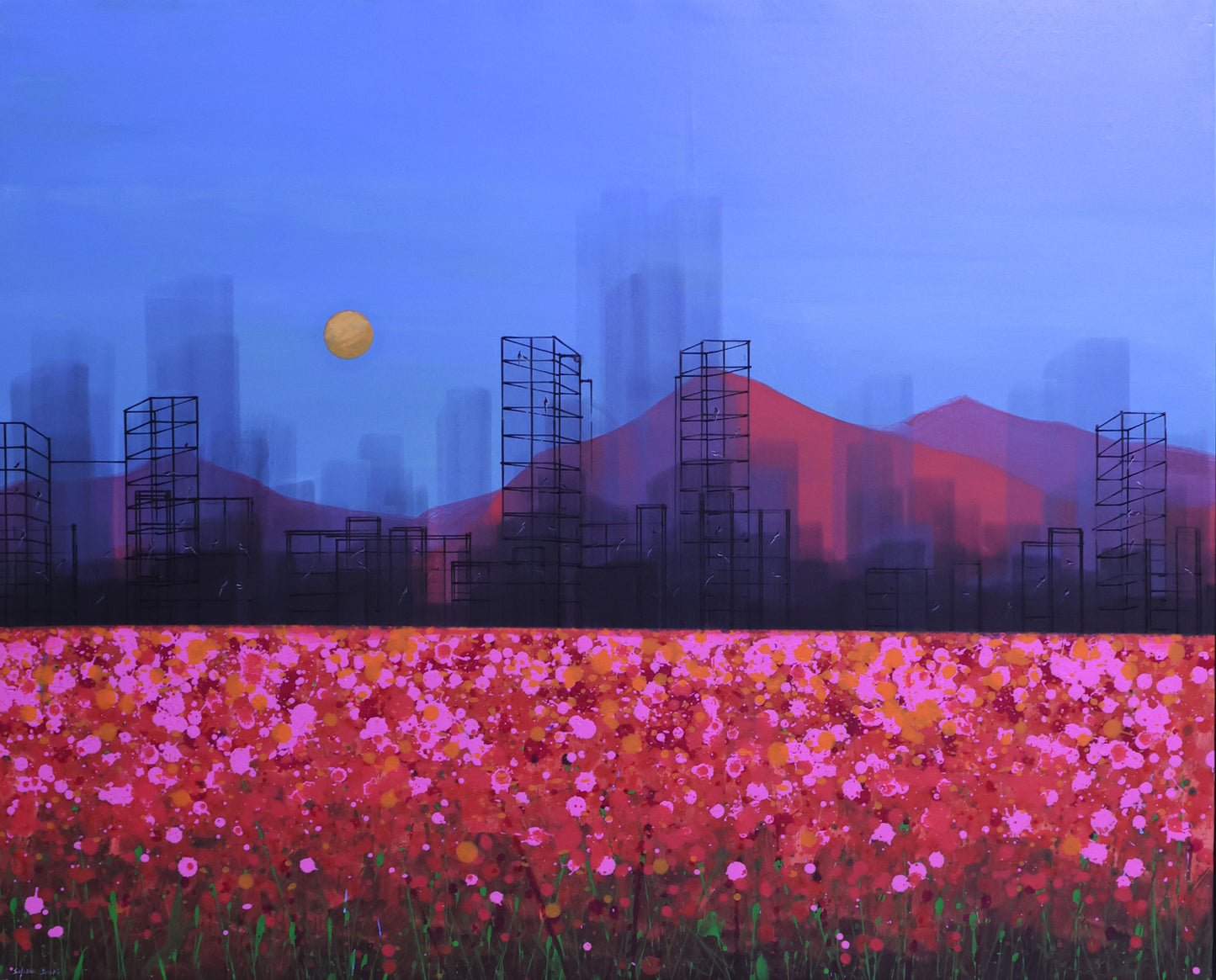 "The Last Green Breath - I", Landscape Painting by Safwan Bashir, Acrylic on Canvas, 30.5 x 38 inches