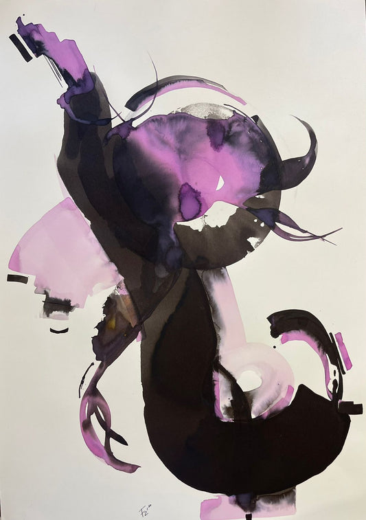 Untitled, Abstract Painting by Fariya Zaeem, Mixed Media on Paper, 20 x 28 inches
