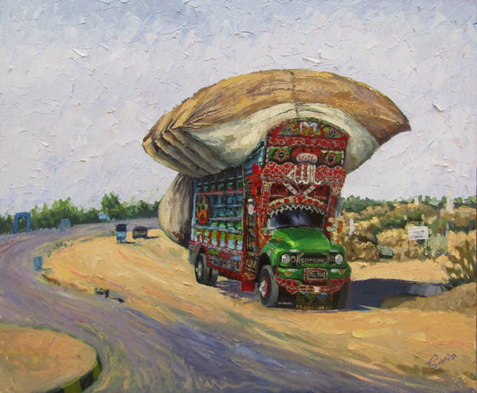Untitled, Landscape Painting by Saba Qayoom Leghari, Oil on Canvas, 30 x 24 inches