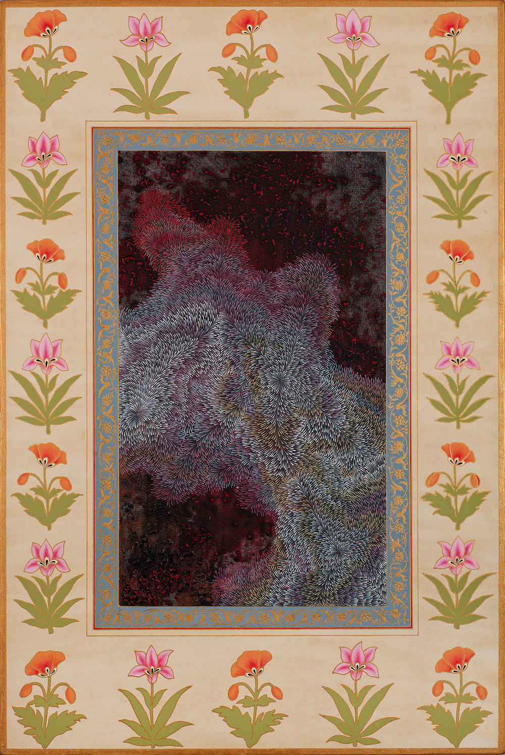 Heavens in Hiding, Abstract Painting by Mirza Zeeshan, Acrylic on Canvas, 40 x 60 Inches