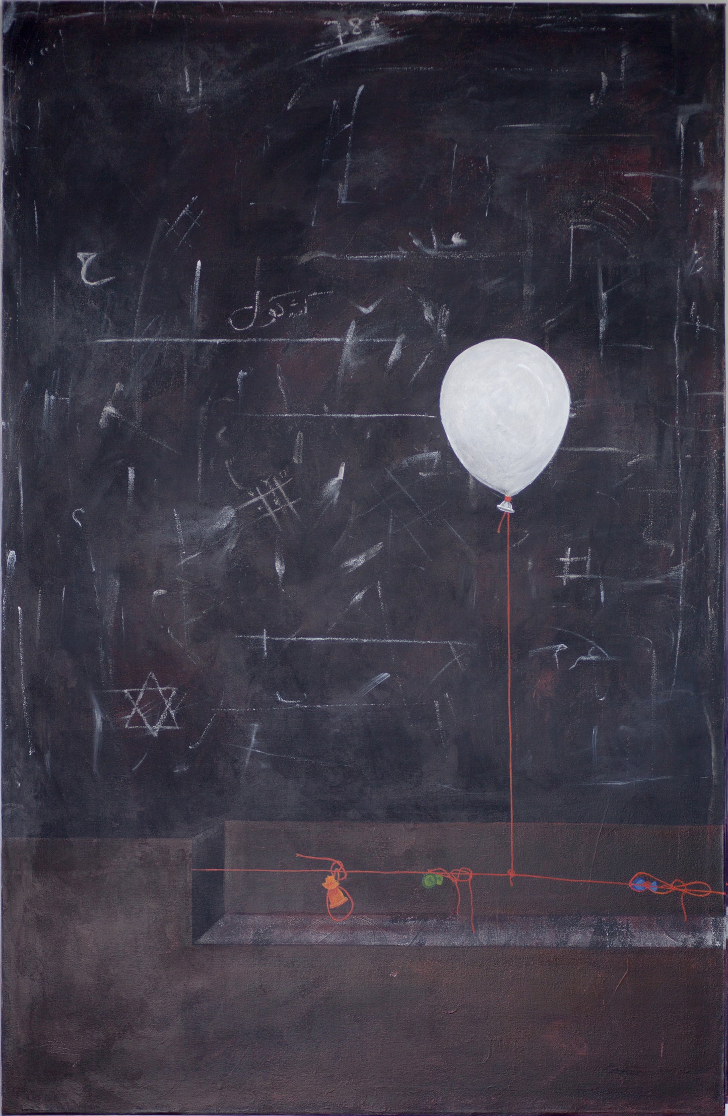 Held Along The Line, Painting by Agha Jandan, Acrylic on Canvas, 30 x 46 inches