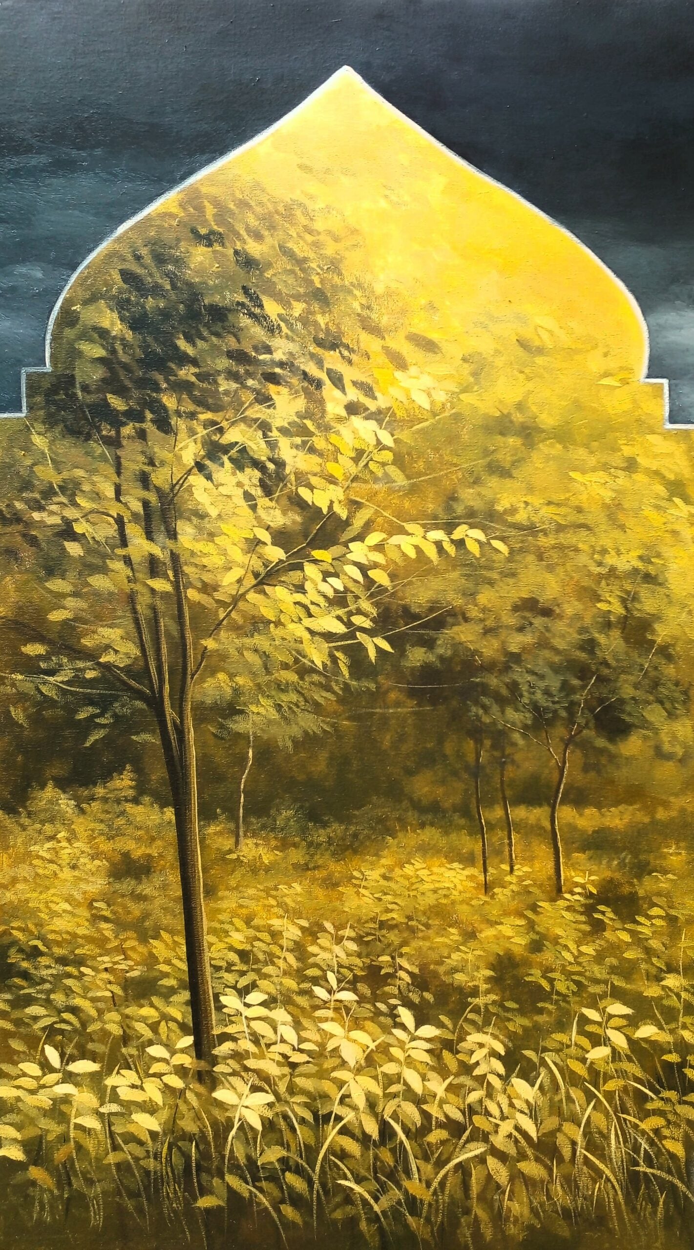 Entrance to Heaven - I, Still life Painting by Abu Hanzla, Oil on Canvas, 24 x 36 inches.