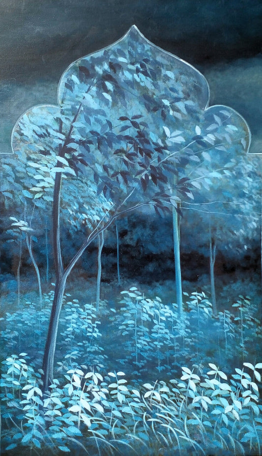 Entrance to Heaven - II, Still life Painting by Abu Hanzla, Oil on Canvas, 24 x 36 inches.