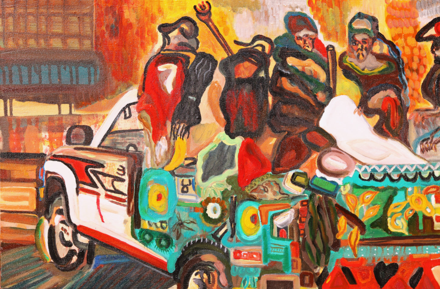 The Last Farewell III, Abstract Painting by Waseem Abas, Acrylic on Canvas, 24 x 16 inches