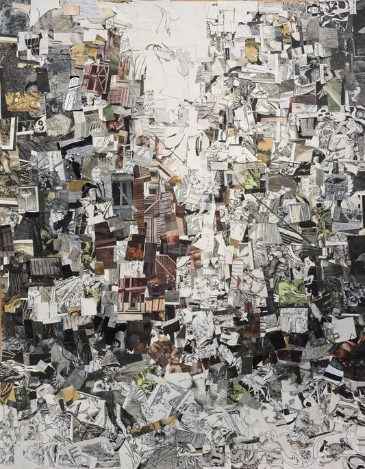 Urban Soulscape - II, Cityscape Painting by Anila Zulfiqar, Montage on Paper, 20 x 30 inches