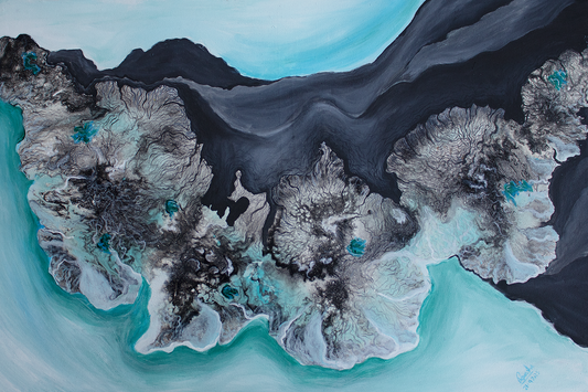 Dichotomy, Painting by Ramsha Ali, Acrylic on Canvas, 34 x 22 inches