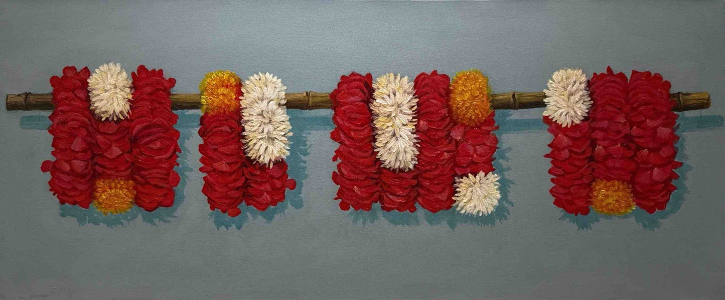 Untitled, Still Life Painting by Asif Hussain, Oil on Canvas, 30 x 12 inches