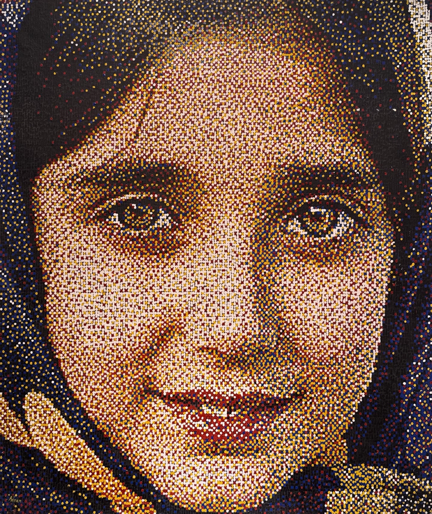 Untitled, Portrait Painting by Adnan Khan, Oil on Canvas, 38 x 42 inches