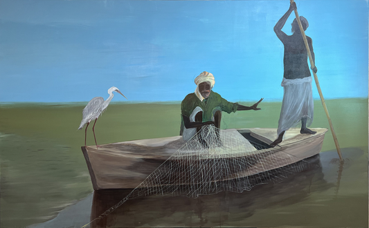 Mohanna’s, Painting by Shams Ul Arfeen Hashmi, Acrylic on Canvas, 96 x 60 inches