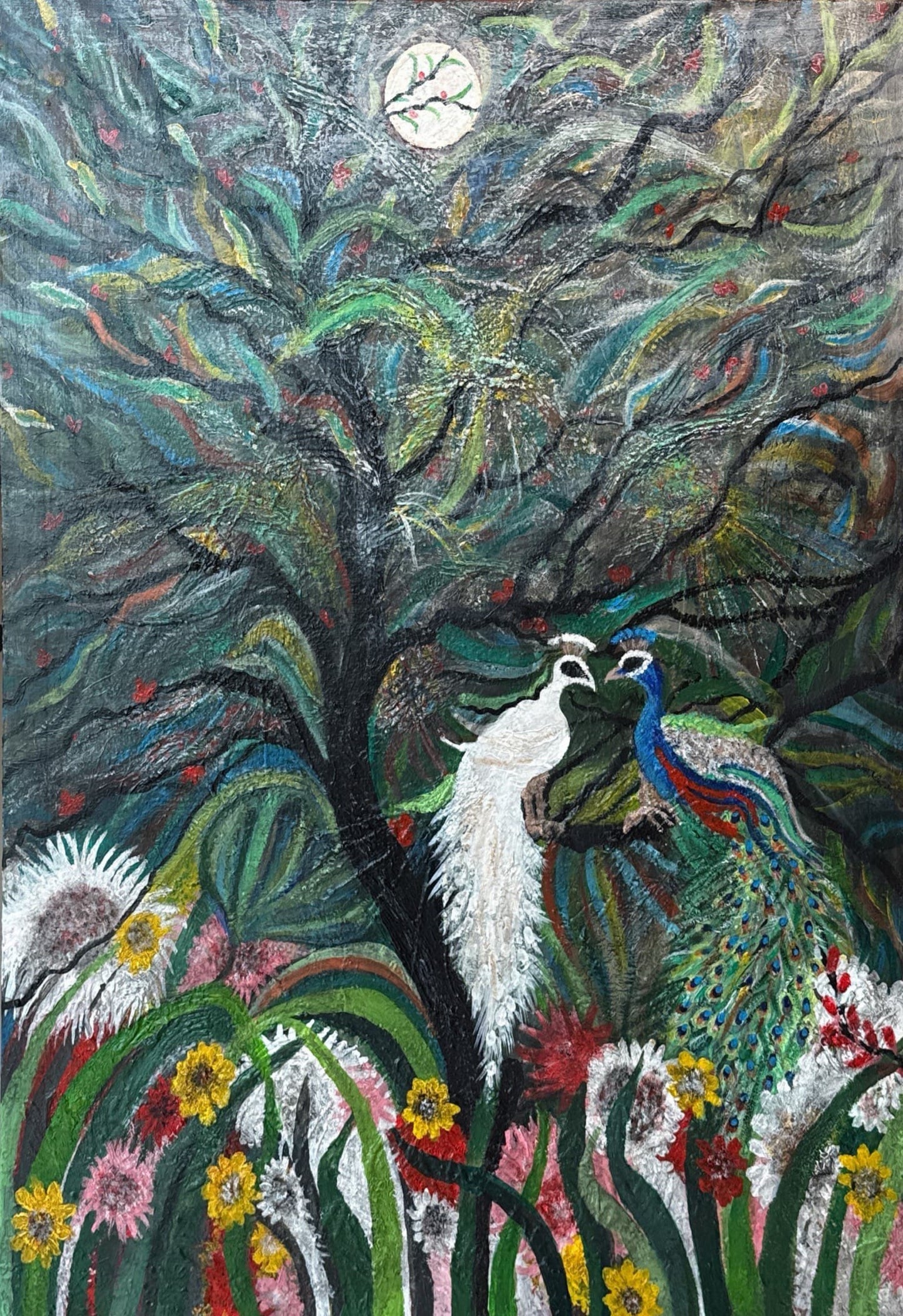 Untitled, Figurative Painting by Samina Arjumand, Oil on Canvas, 36 x 48 inches