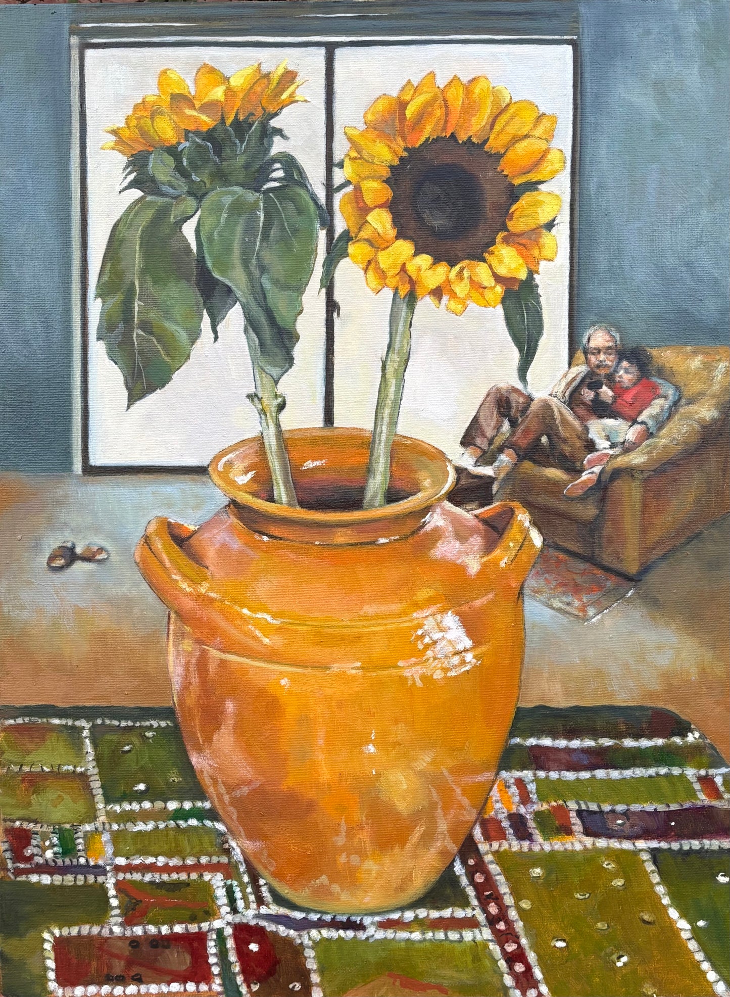Sanctums of Comfort-I, Still Life Painting by Rahat Naveed, Oil on Canvas, 18 x 24 Inches