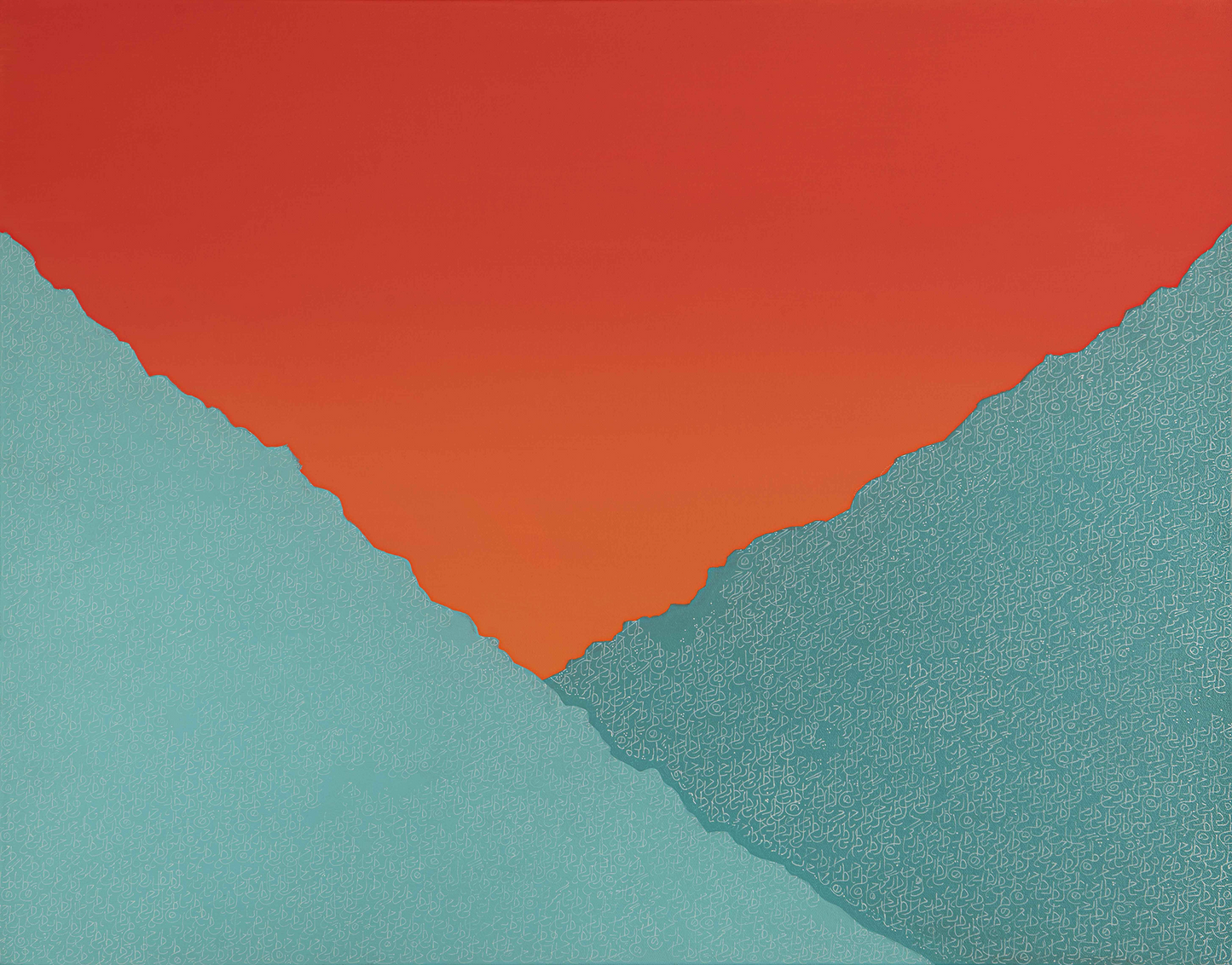 In the Same Breath, Abstract Painting by Faizan Riedinger, Ink & Acrylic on Canvas, 28 x 22 inches