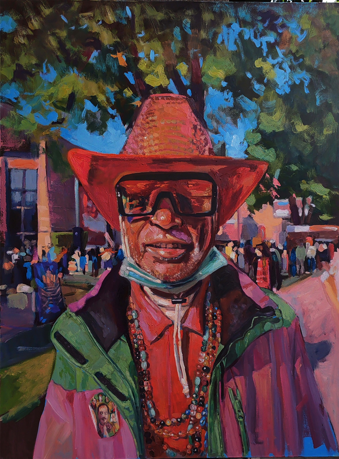 Rangeela, Portrait Painting by Buland iqbal, Oil on Canvas, 36 x 48 inches