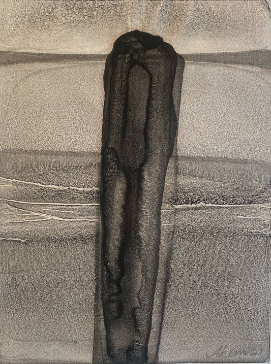 Untitled, Abstract Painting by Akram Dost, Acrylic on Paper, 9 x 12 inches