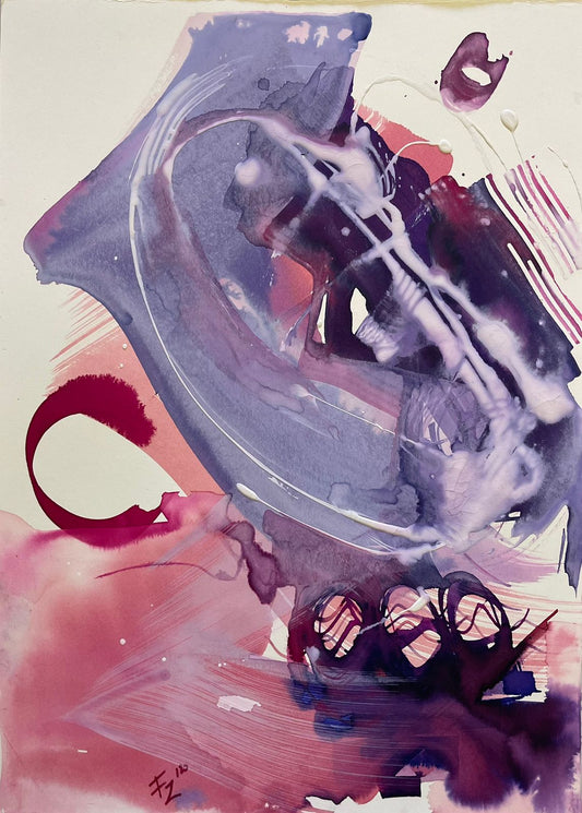 Untitled, Abstract Painting by Fariya Zaeem, Mixed Media on Paper, 10 x 14 inches