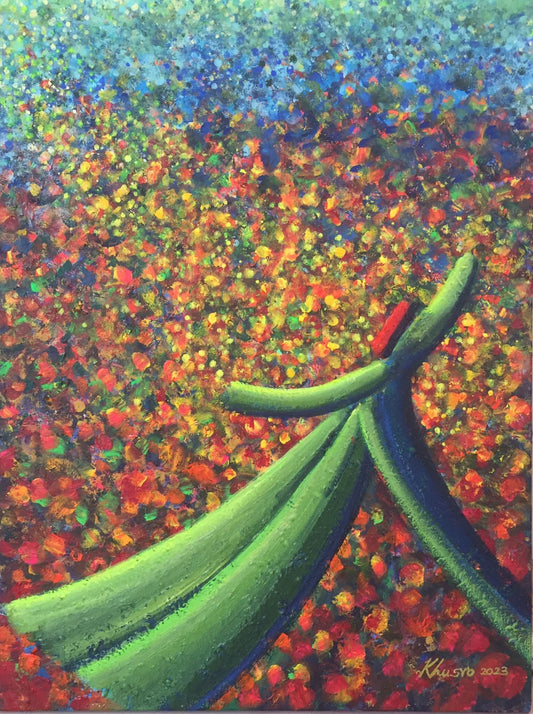 Untitled, Figurative Painting by Khusro Subzwari, Oil on Canvas, 18 x 24 inches.