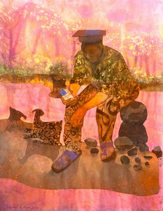 Untitled, Figurative Painting by Masood A Khan, Watercolor on paper, 22 x 29 inches.