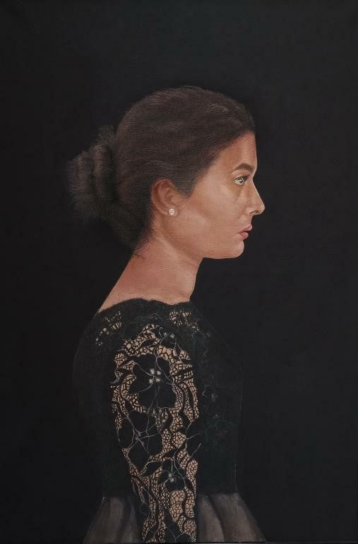 Untitled, Figurative Painting by Zafar Iqbal, Mixed Media on Canvas, 24 x 36 inches.