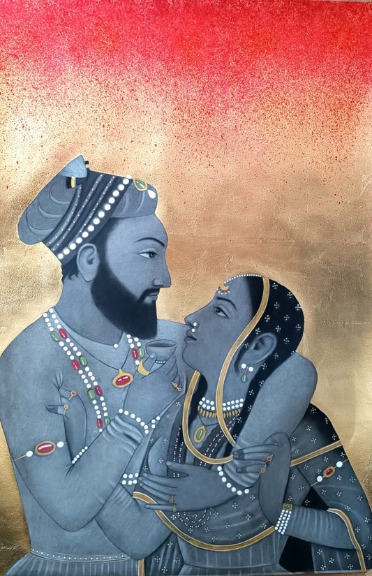 Untitled, Figurative Painting by Shamsuddin, Mixed Media on Paper, 30 x 40 inches