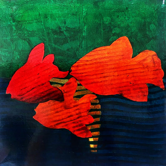 Untitled, Animal Painting by Abid Hasan, Mixed Media on Canvas, 12 x 12 inches