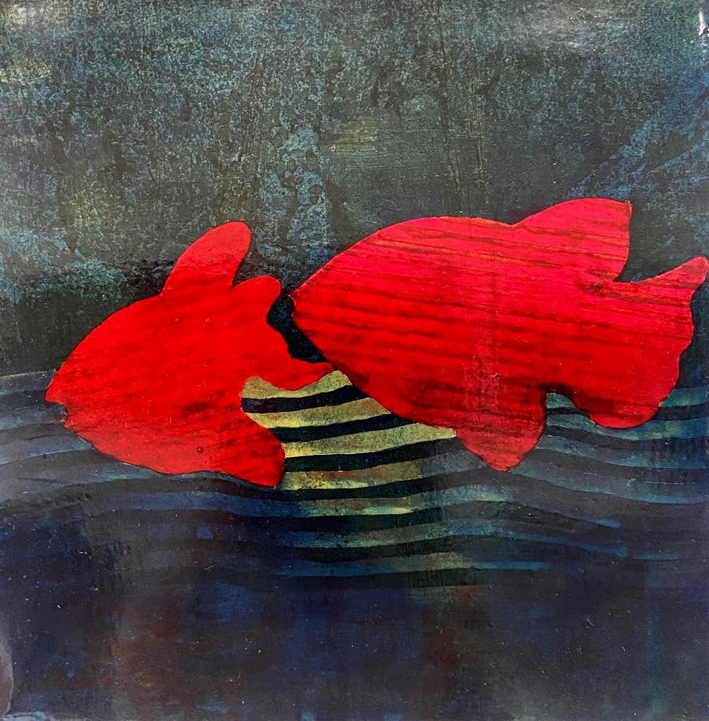 Untitled, Animal Painting by Abid Hasan, Mixed Media on Canvas, 12 x 12 inches