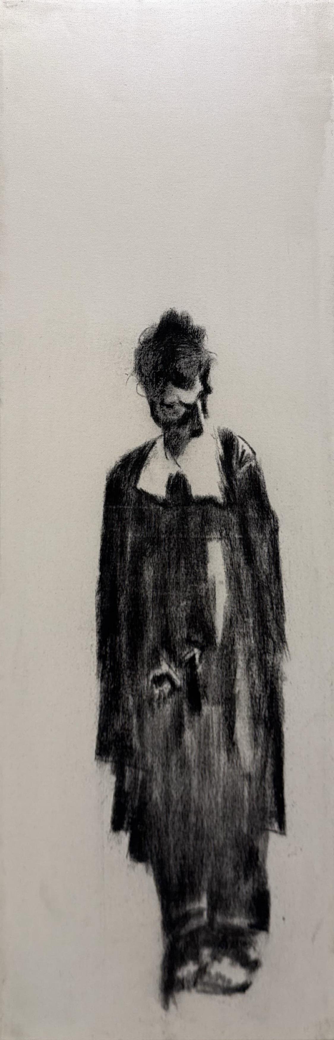 Untitled, Figurative Painting by Zain Zahid, Mixed Media on Canvas, 18 x 48 inches
