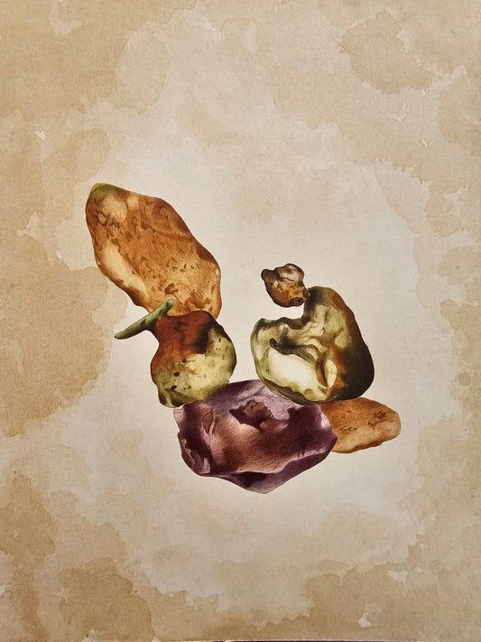 Untitled, Abstract Painting by Anab Yousuf, Rang on Wasli Paper, 10.5 x 13.5 Inches