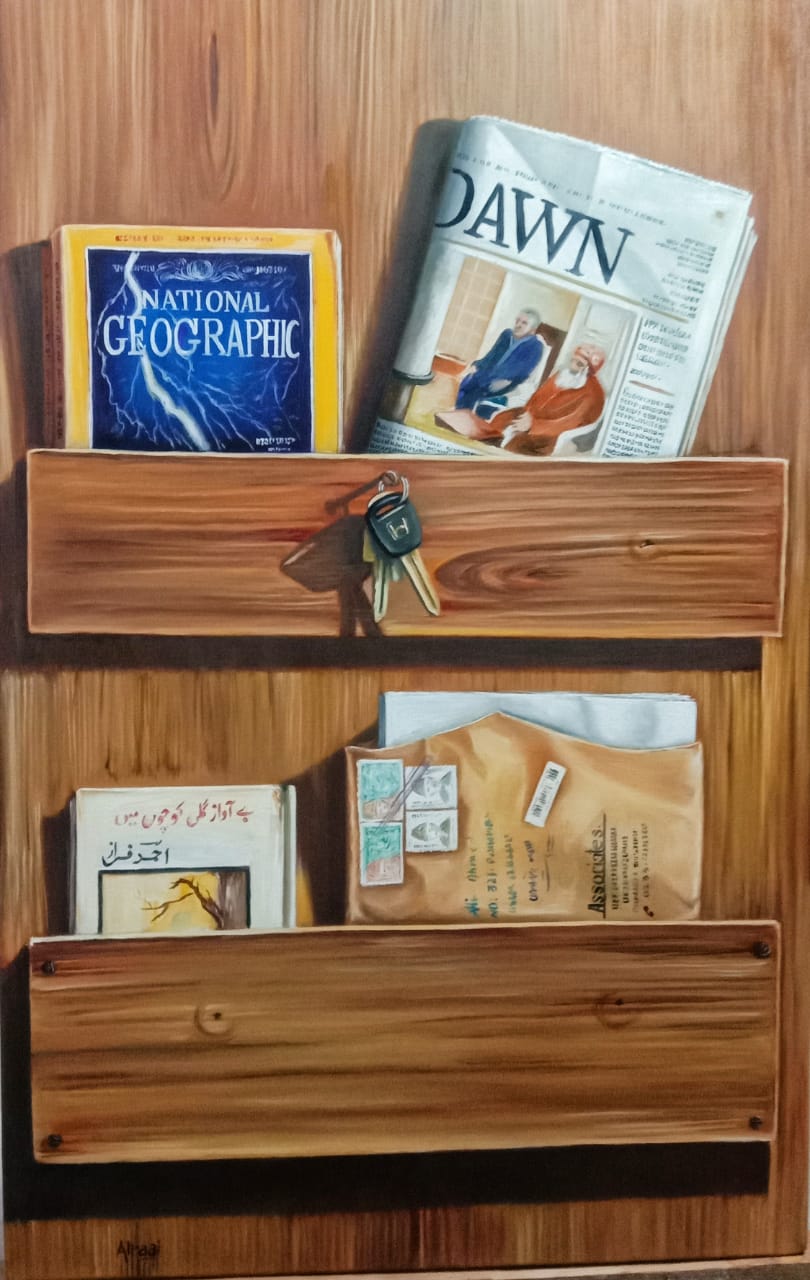 Untitled, Still Life Painting by Ahmad Alraai, Oil on Canvas, 20 x 32 inches