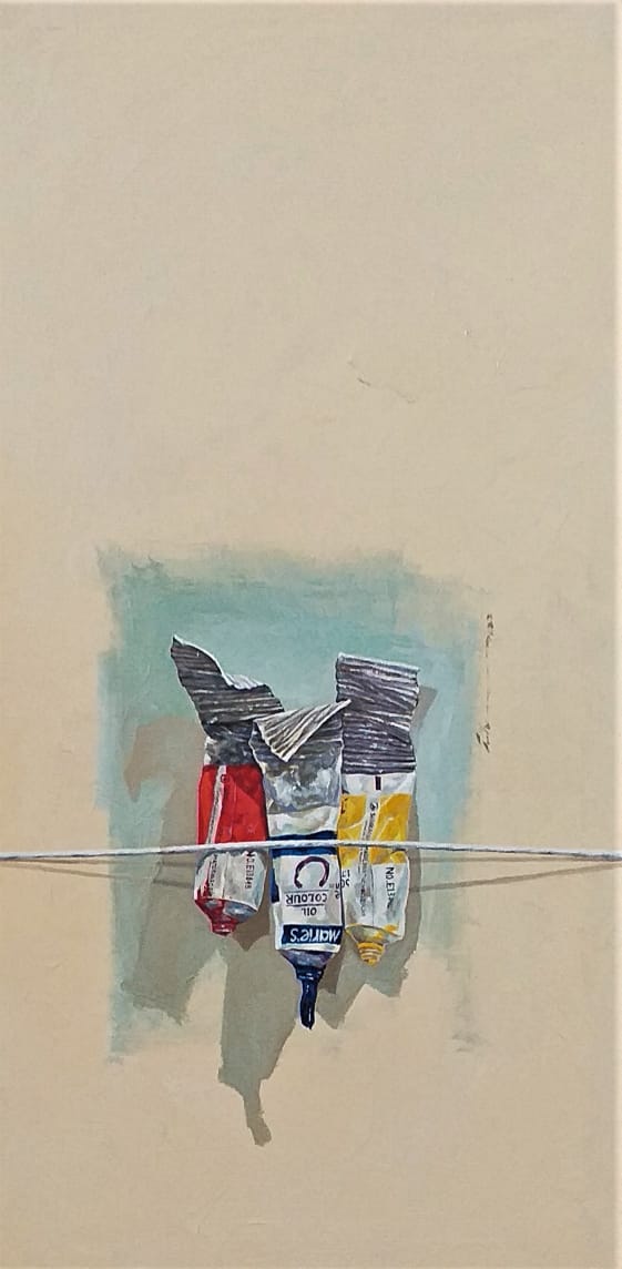 Untitled, Still Life Painting by Aqeel Javed Teetu, Oil on canvas, 12 x 24 inches