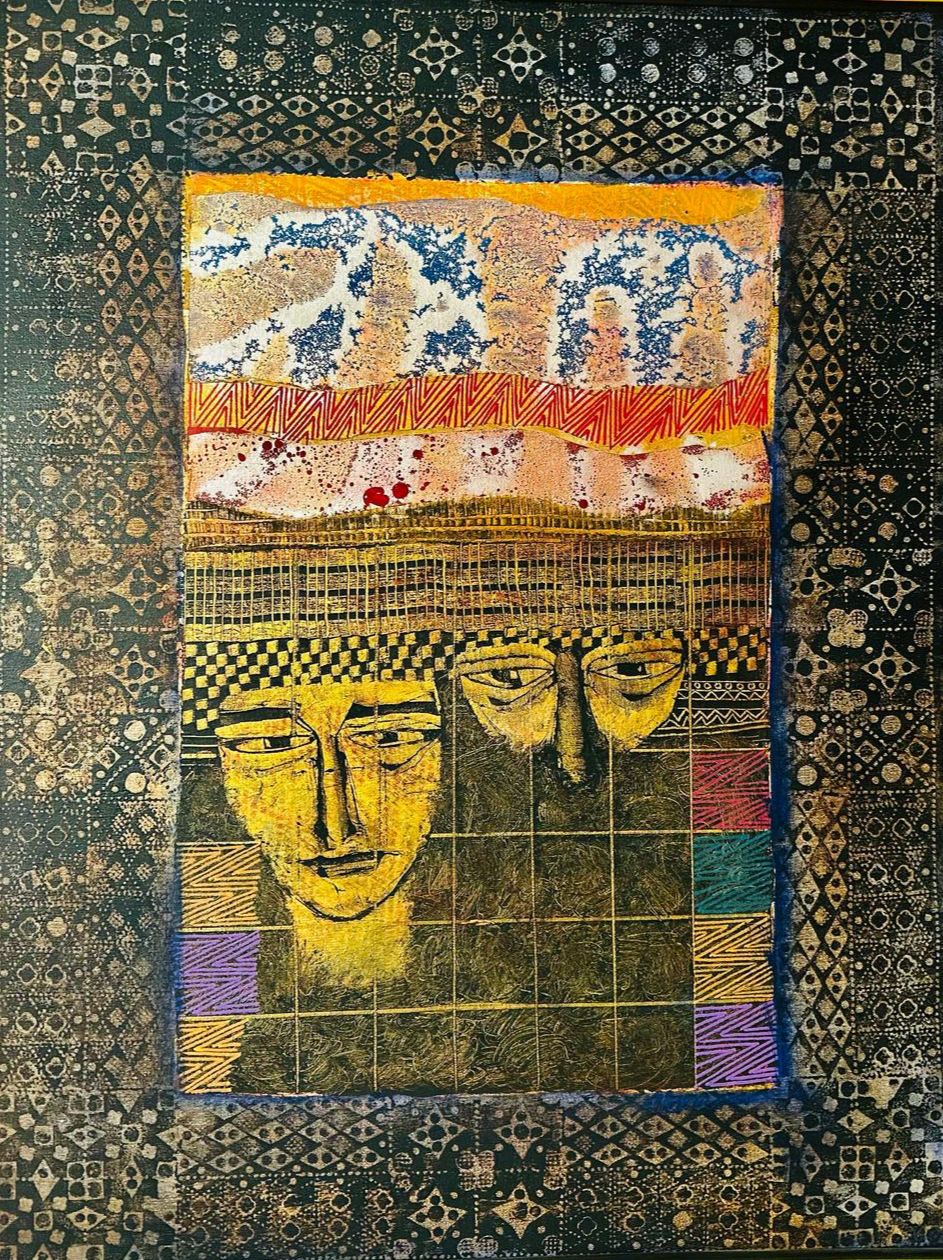 Untitled, Figurative Painting by Akram Dost, Mixed Media on Canvas, 24 x 31 inches