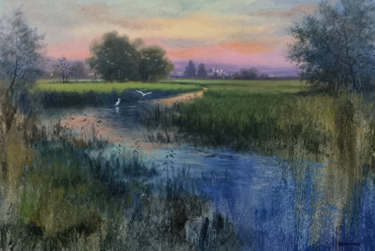 Untitled, Landscape Painting by Tahir Bilal Ummi, Oil on Canvas, 36 x 24 inches