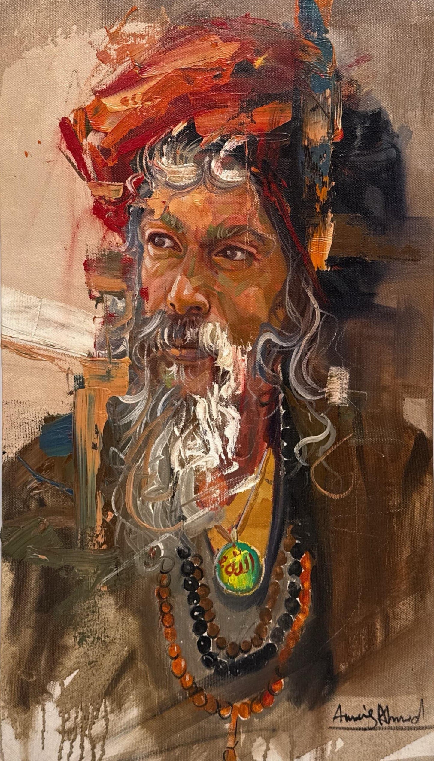 Untitled, Figurative Painting by Awais Ahmed, Oil on Canvas, 16.5 x 26.5 inches