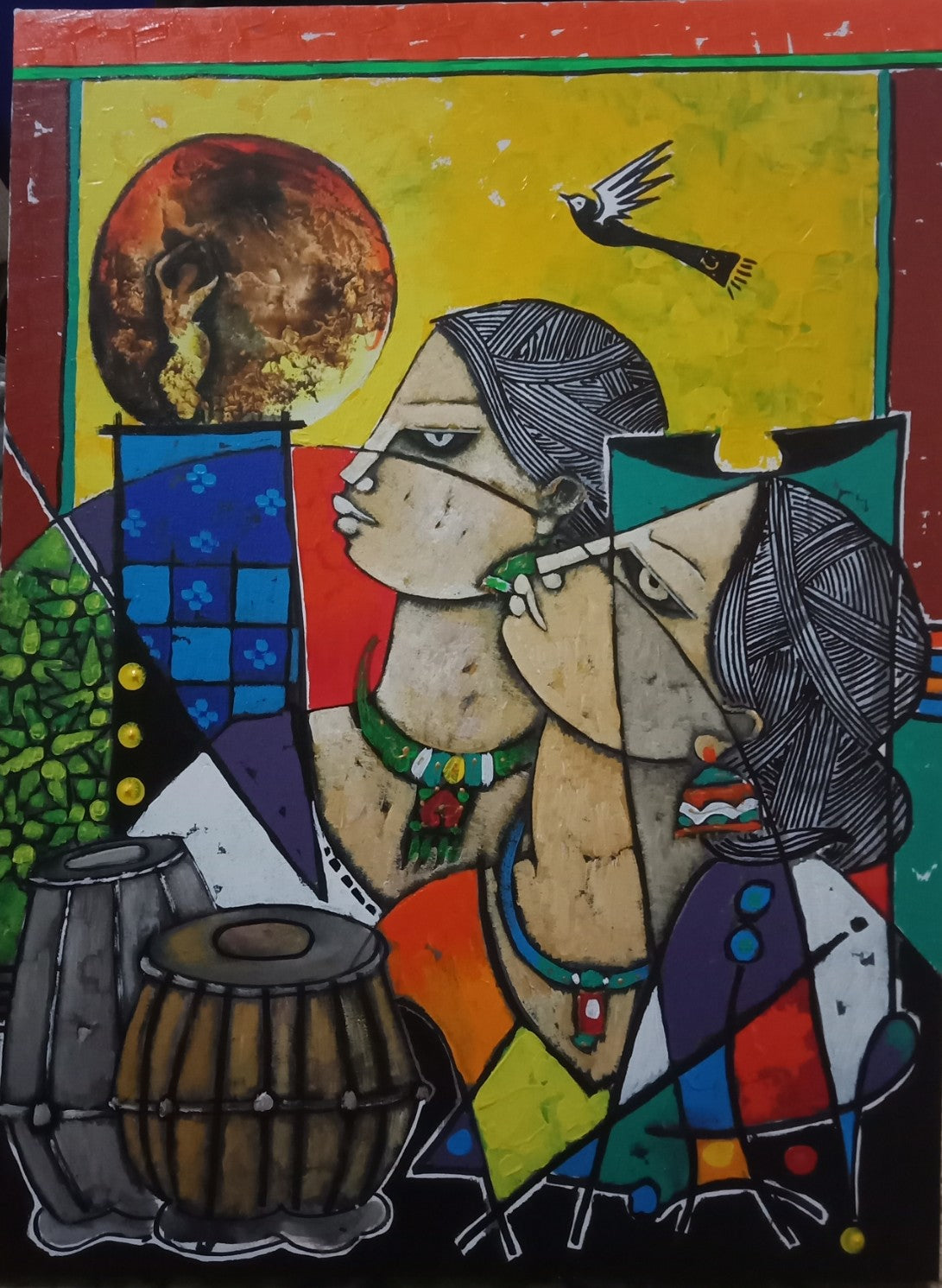 Untitled, Figurative Painting by Nisar Ahmad, Acrylic on Canvas, 18 x 24 inches