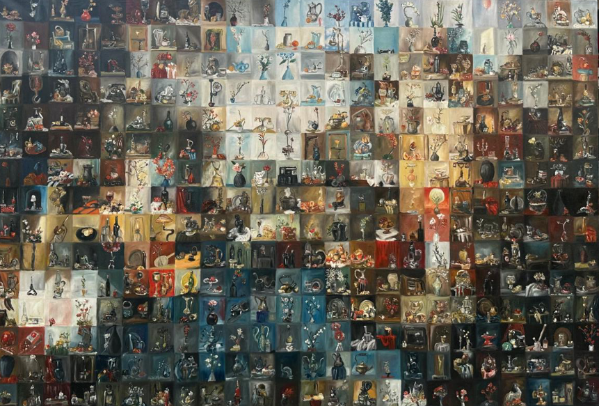 Untitled, Still Life Painting by Aakash Rai Gahlot, Oil on Canvas, 72 x 48 inches