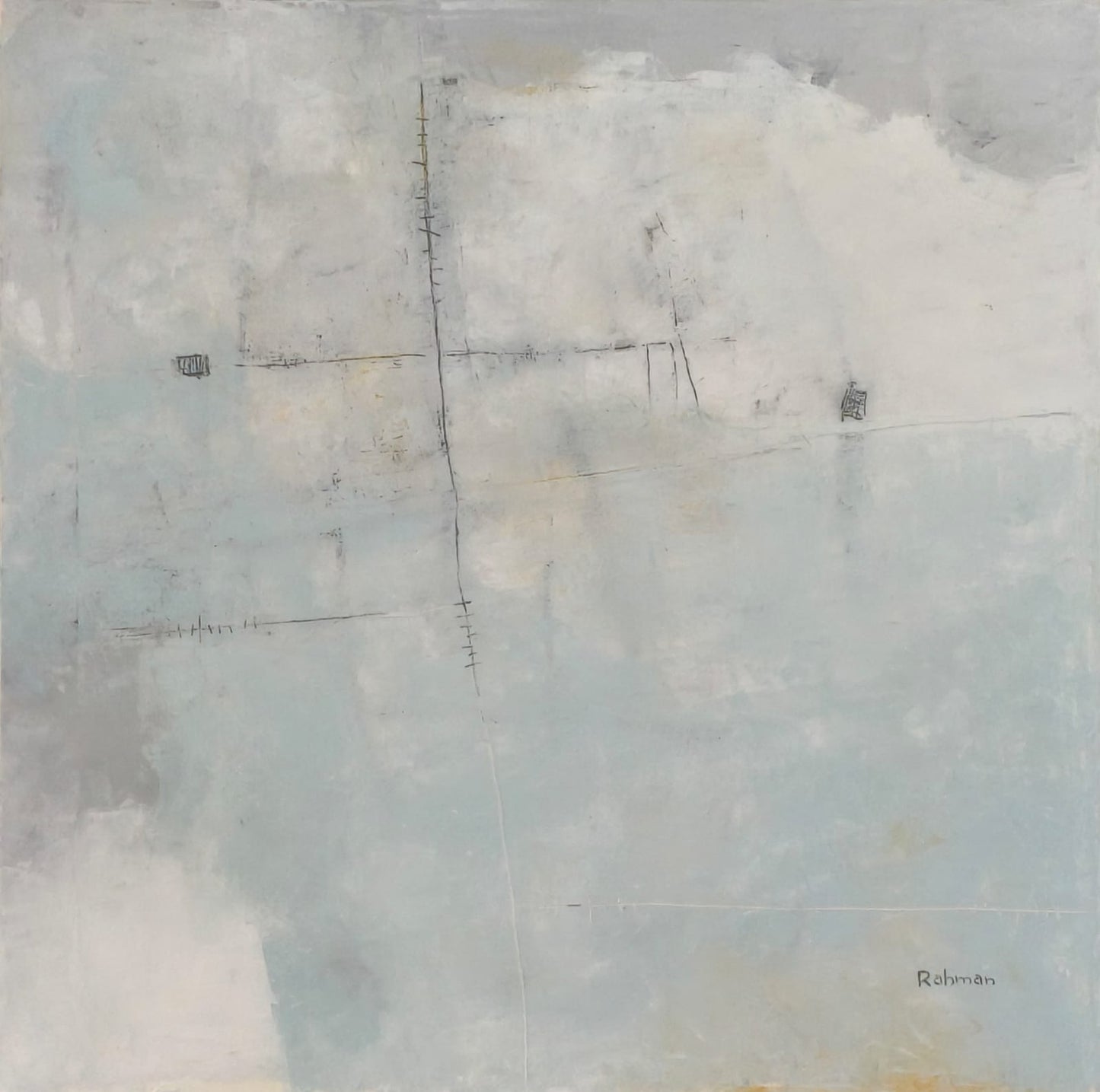 Nothing to Hide, Abstract Painting by Abdur Rahman, Oil on Canvas, 24 x 24 Inches