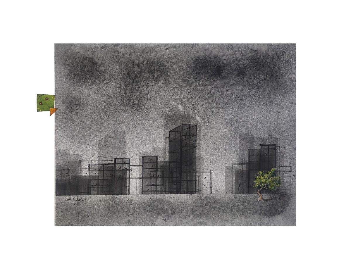 Cityscape Painting by Safwan Bashir, Opaque Watercolour on Paper, 16 x 11.3 Inches