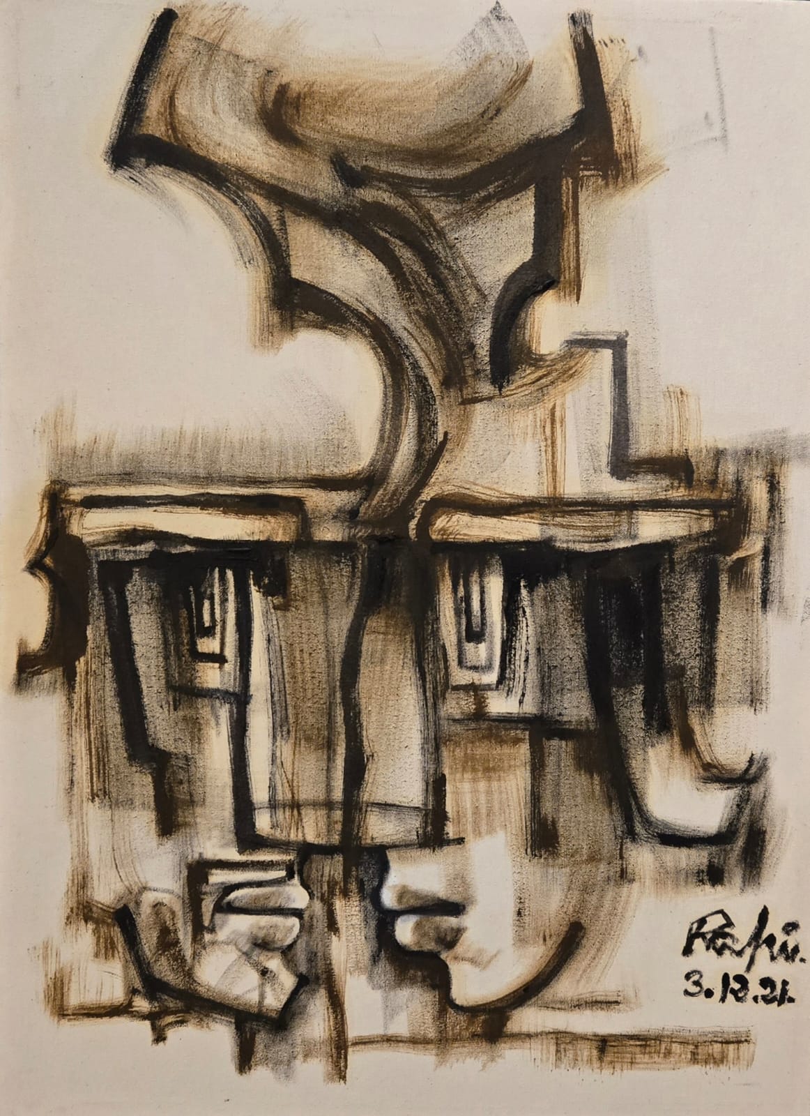 Painting by Mansoor Rahi, Oil on Canvas, 17.5 x 24 Inches (PRICE ON REQUEST)
