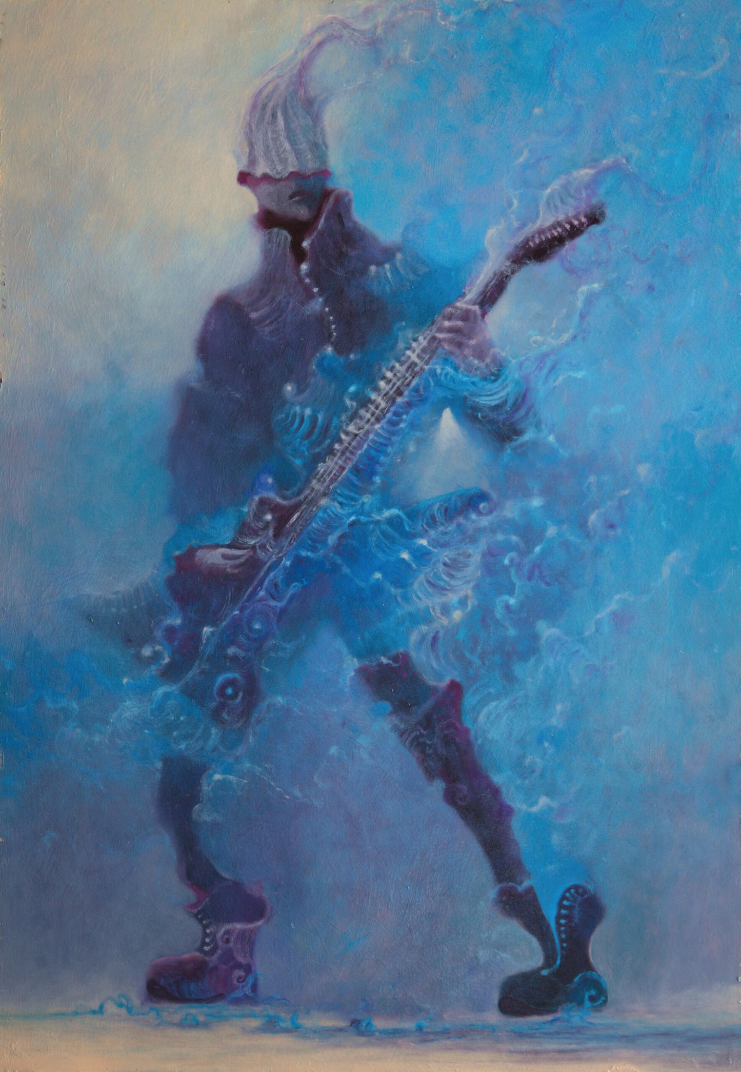 Xenogamy 2, Figurative Painting by Babar Moghal, Acrylic on Board, 18 x 20 inches.