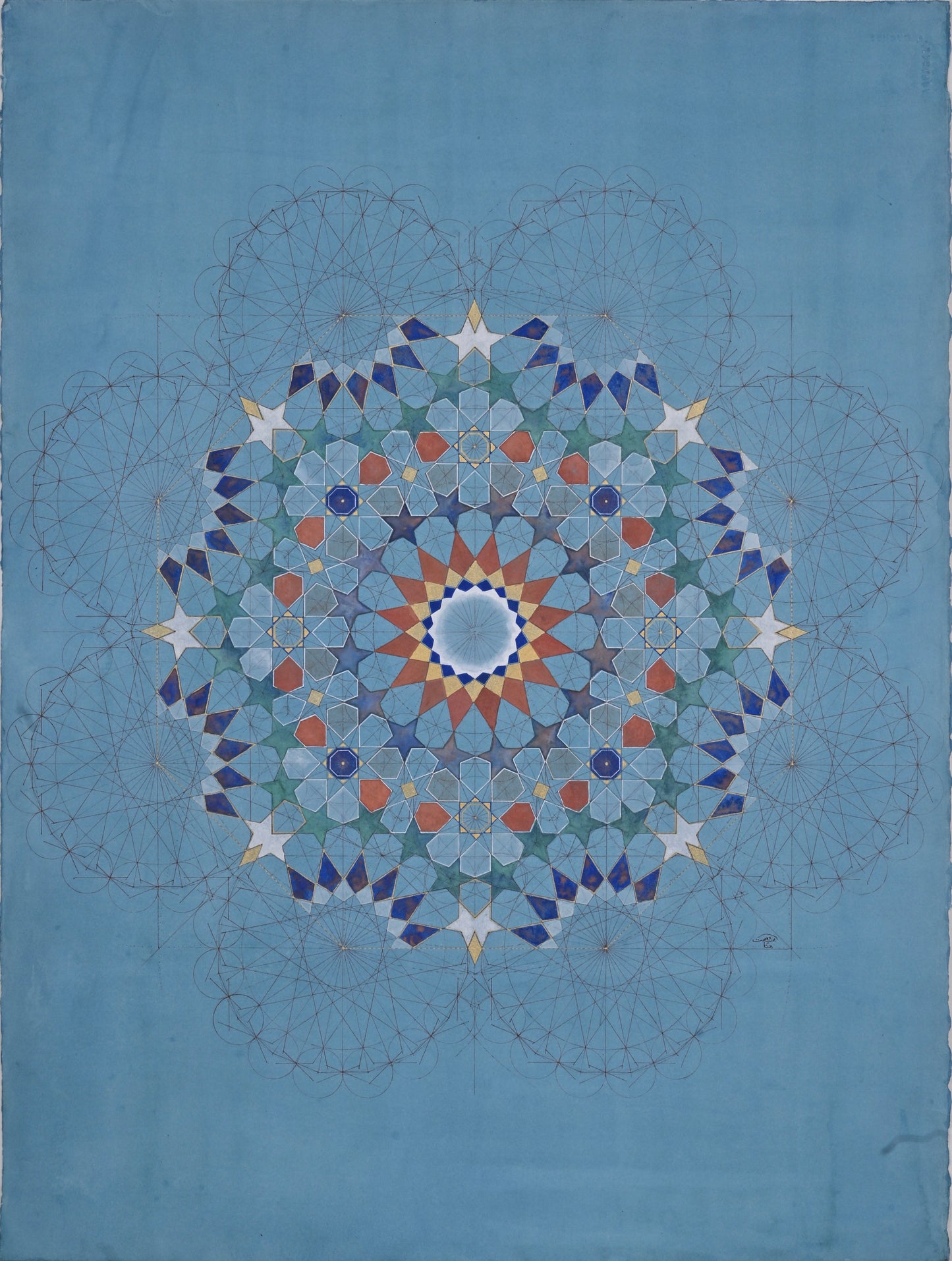 The Fragile Infinite, Painting by Hina Muhammad, Mixed Media on Paper, 22.5 x 29.5 inches