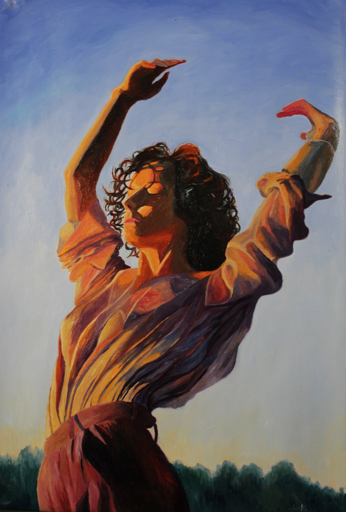 Ecstasy, Painting by Taskin Zahra, Oil on Canvas, 24 x 36 inches