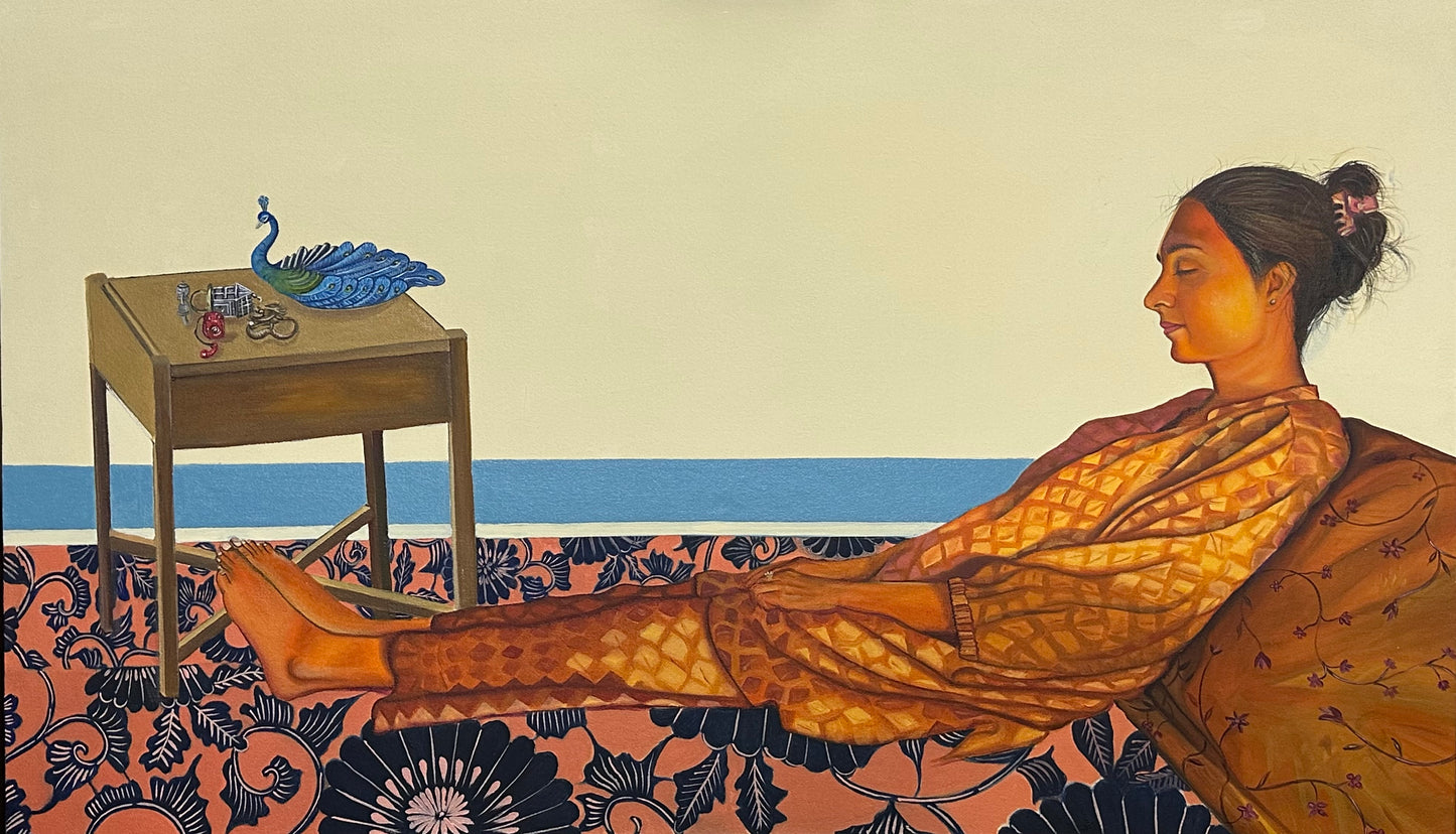 Untitled, Painting by Maryam Ahsan, Oil on Canvas, 40 x 24 inches