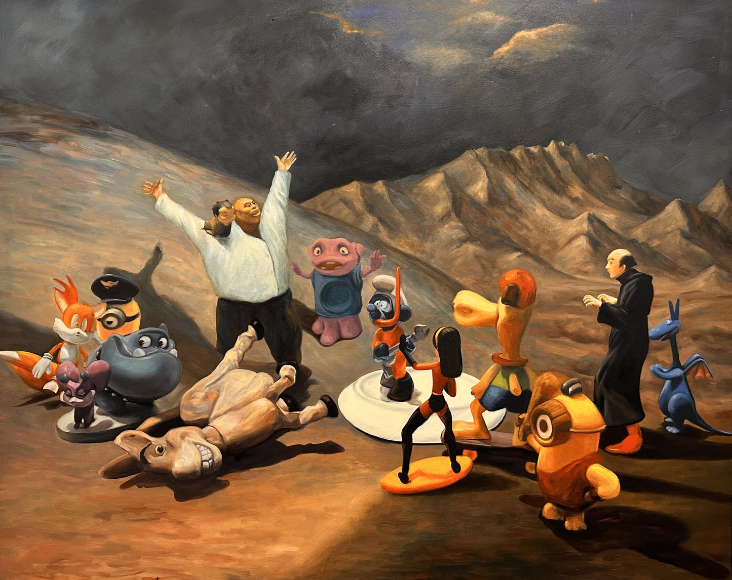 Resistance, Painting by Javaid Joya, Oil on Canvas, 53 x 45 inches