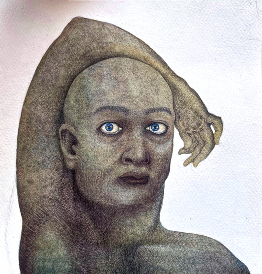 Con Dome, Painting by Awais Nawaz, Watercolour on Paper, 8.6 x 9.4 inches